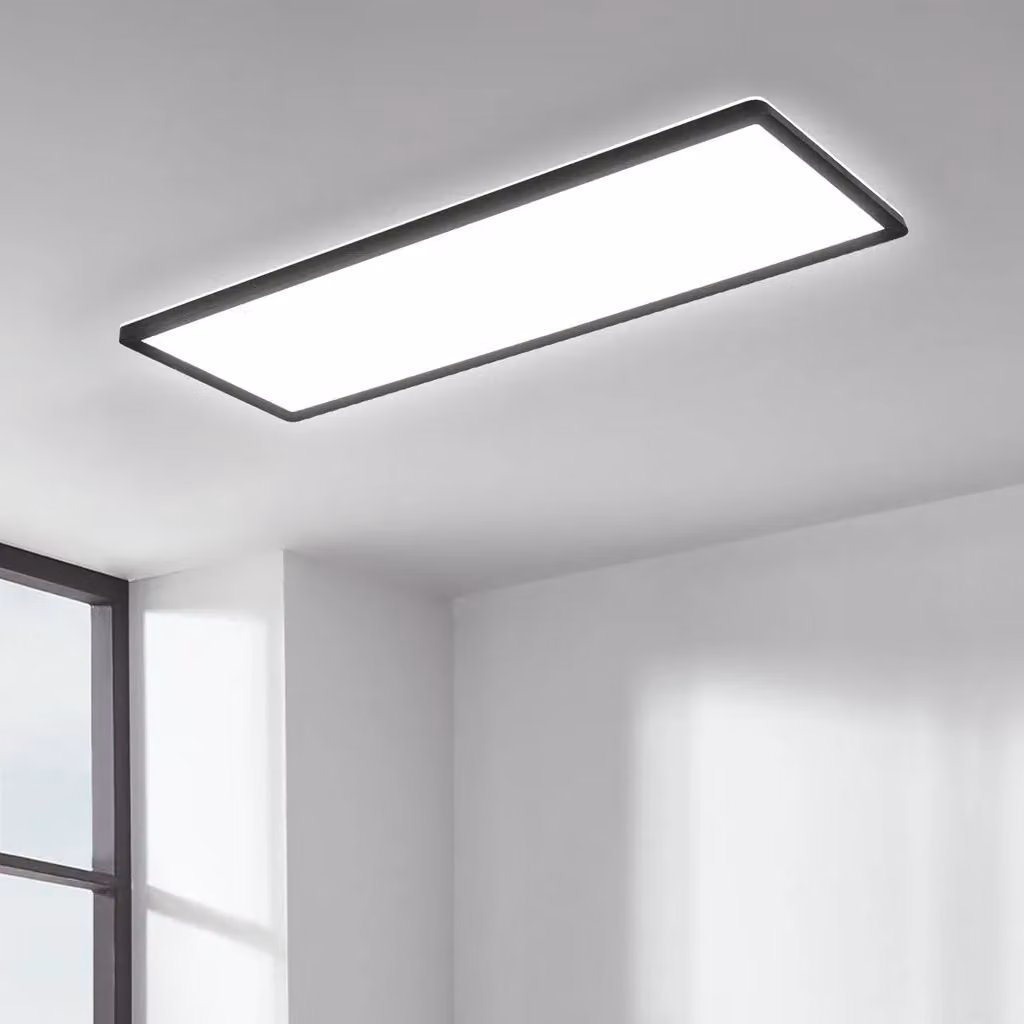 Briloner Ultraslim Black LED Ceiling Panel, 22W, 4000K, W/D/H: 58 x 20 x 3 cm – 7