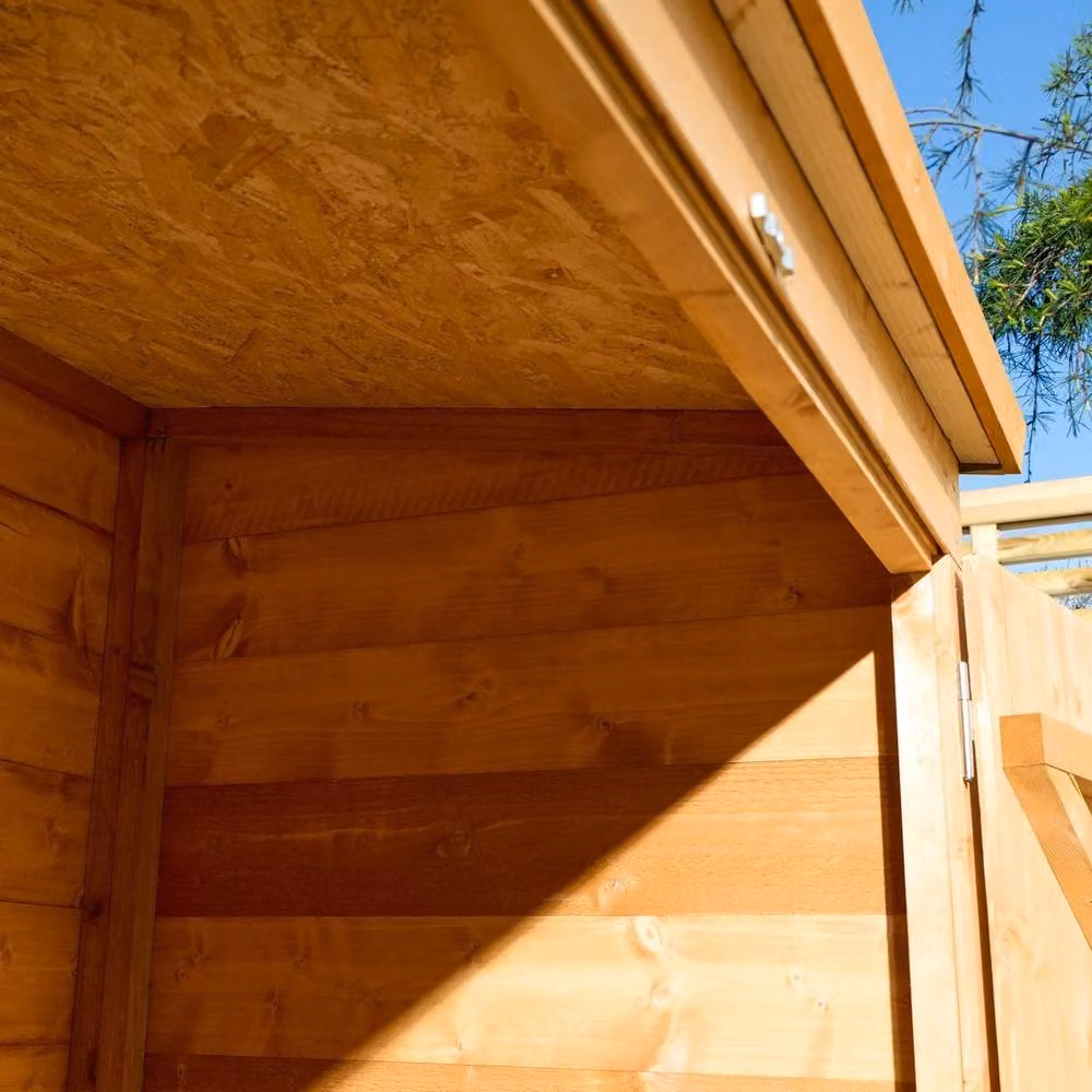 Rowlinsons Shiplap Mower Store in Brown Timber, W: 144.5 cm, D: 82.5 cm, H: 142.5 cm – 2