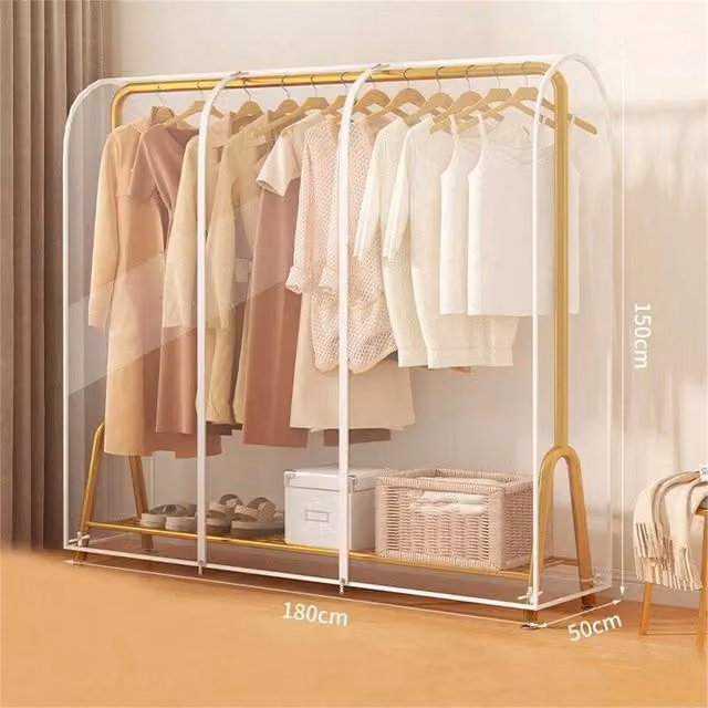 Nordara Clear Zipped Garment Coat Hanger Protector, W: 50 cm, D: 50 cm, H: 150 cm