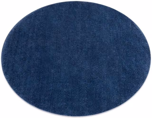 RugsX Lindo Round Blue Polyester Rug, Diameter: 200 cm