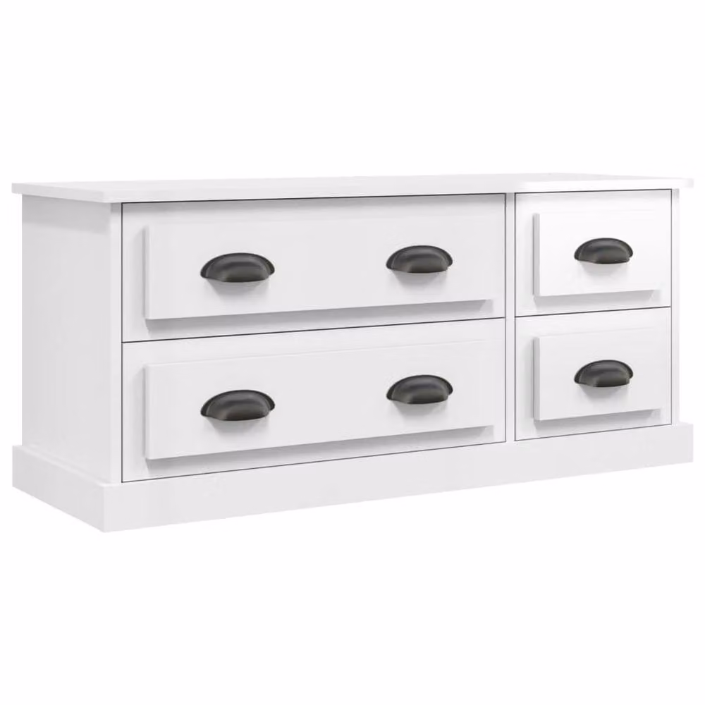 Berkfield Home Modern High Gloss White TV Cabinet W/D/H: 100 x 35.5 x 45 cm – 2
