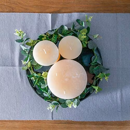 Argon Tableware Pack of 3 Round Melamine Serving Trays with Handles, Black, Diameter: 33 cm – 3