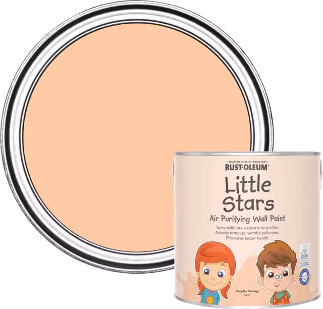 Rust-Oleum Little Stars Air-Purifying Wall Paint in Pumpkin Carriage, Orange, 2.5 l