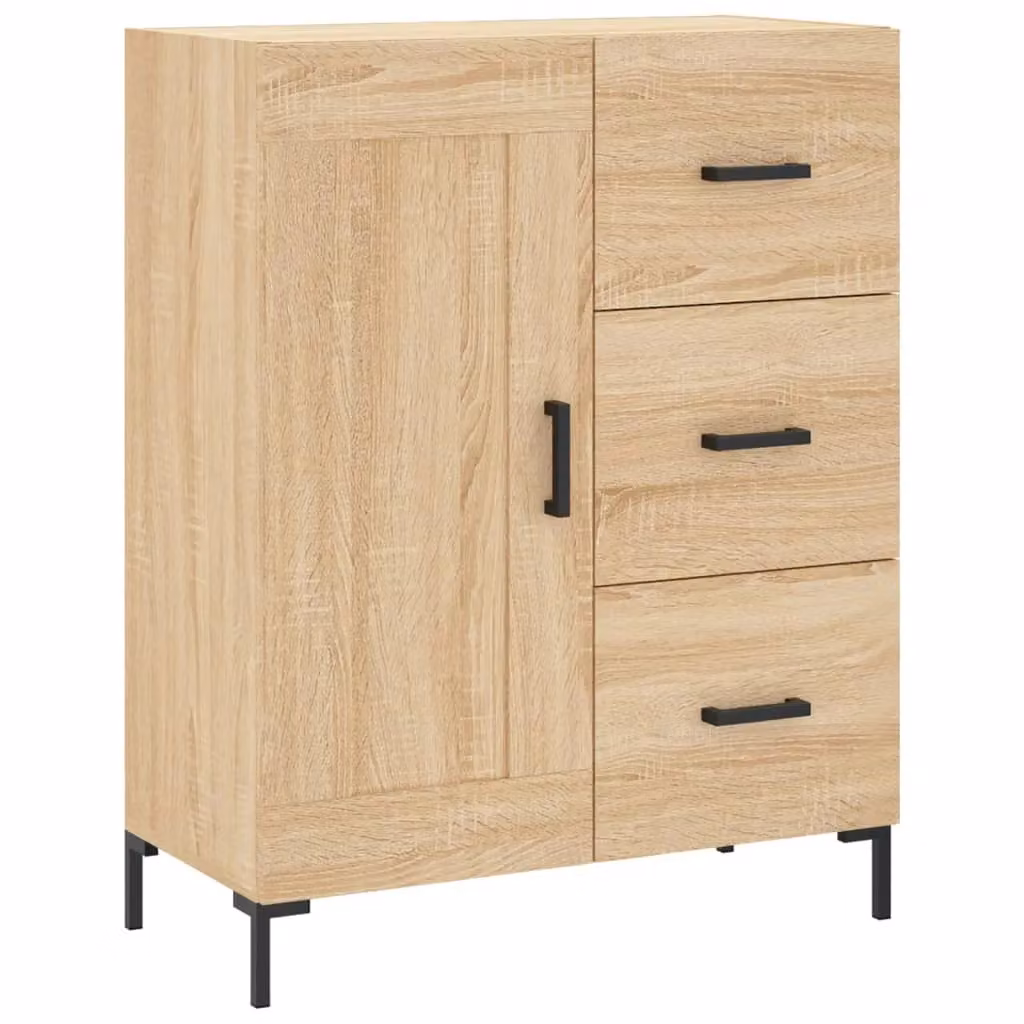 Berkfield Home Sonoma Oak Sideboard in Brown, W/D/H: 69.5 x 34 x 90 cm – 2