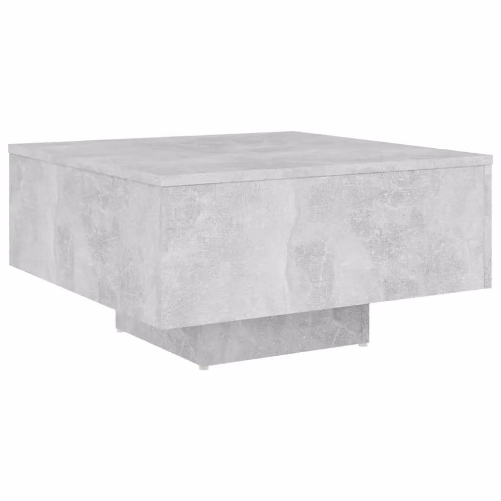 Berkfield Home Modern Square Coffee Table in Concrete Grey, W/D/H: 60 x 60 x 31.5 cm – 2