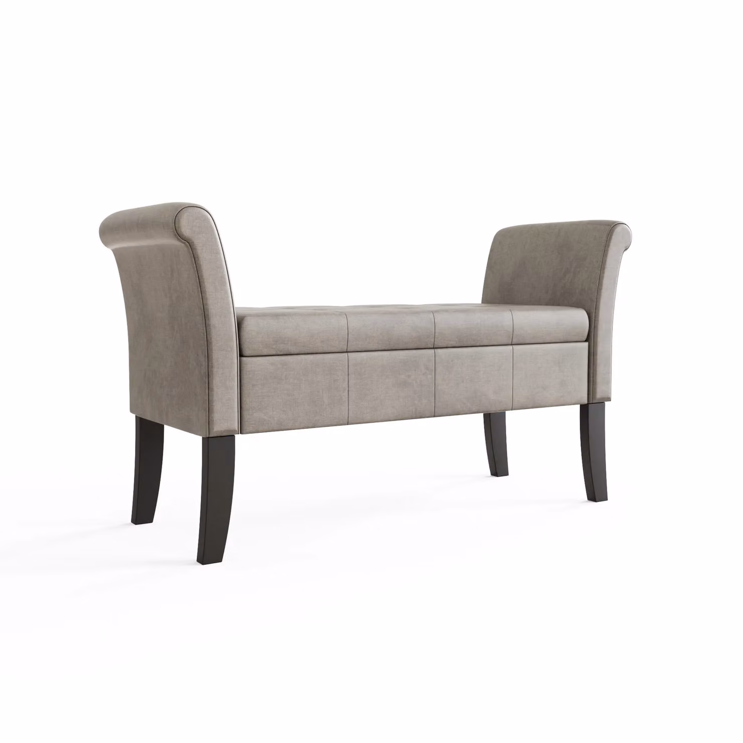 GFW Balmoral Silver Fabric Ottoman Window Seat – 4