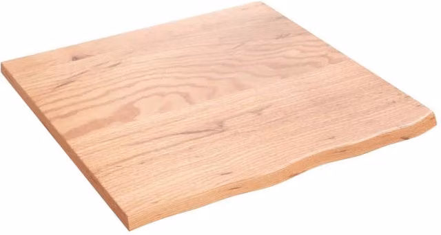 Berkfield Home Table Top Oak Solid Wood in Light Brown, W: 60 cm, D: 60 cm, H: 2 cm