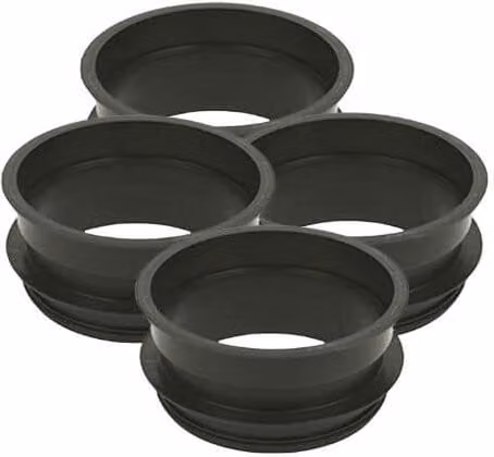 FloPlast Inspection Chamber Riser, Black, Diameter: 300 mm, Height: 200 mm, Pack of 4