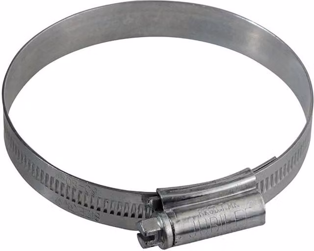 Jubilee Zinc Plated Steel Hose Clip in Metallic Silver