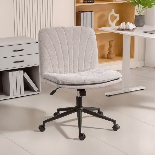 HOMCOM Ergonomic Drafting Chair for Home Office in Black and Grey