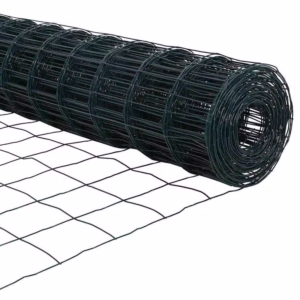 Berkfield Home Euro Fence Green 1, 4x10 m PVC-Coated Steel Rectangular Fence – 4