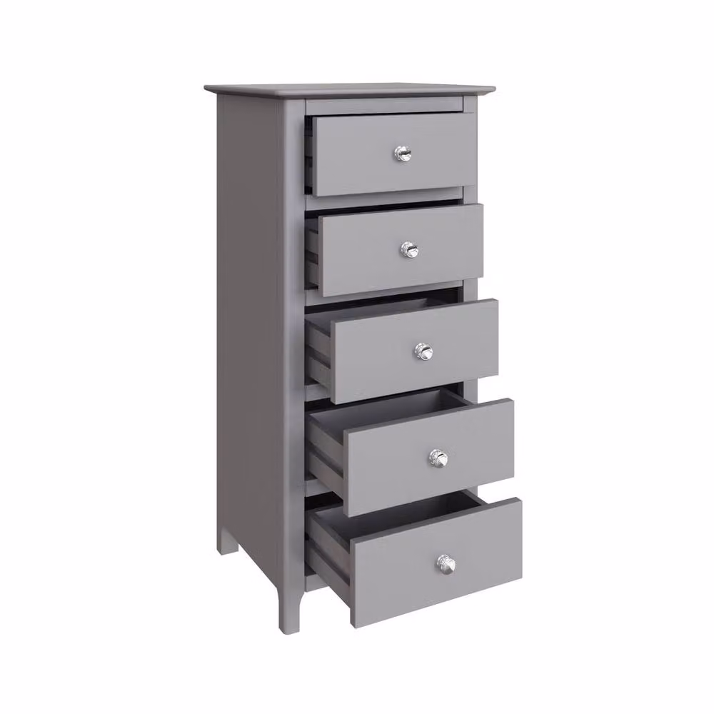 FWStyle Palma Grey 5 Drawer Chest of Drawers – 2