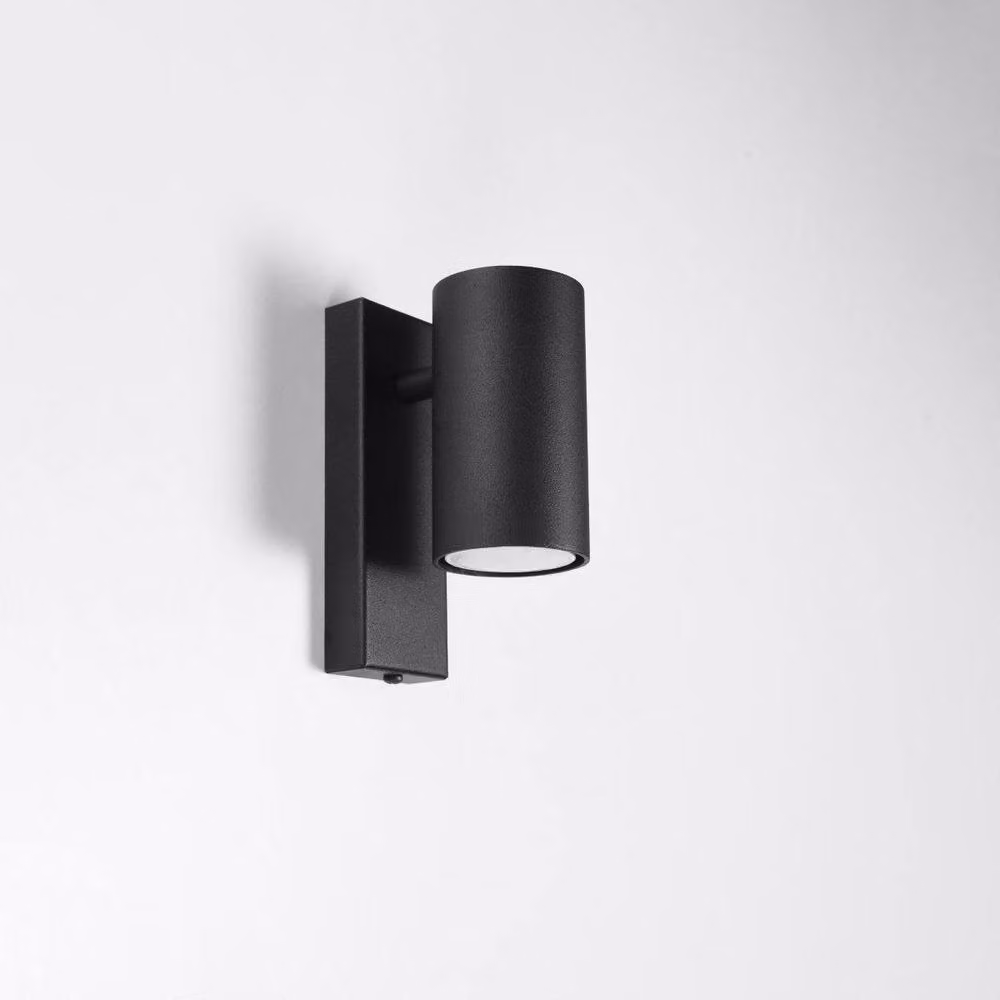 Sollux Lighting Modern Black Cylinder Wall Lamp W/D/H: 15 x 6 x 10 cm – 2
