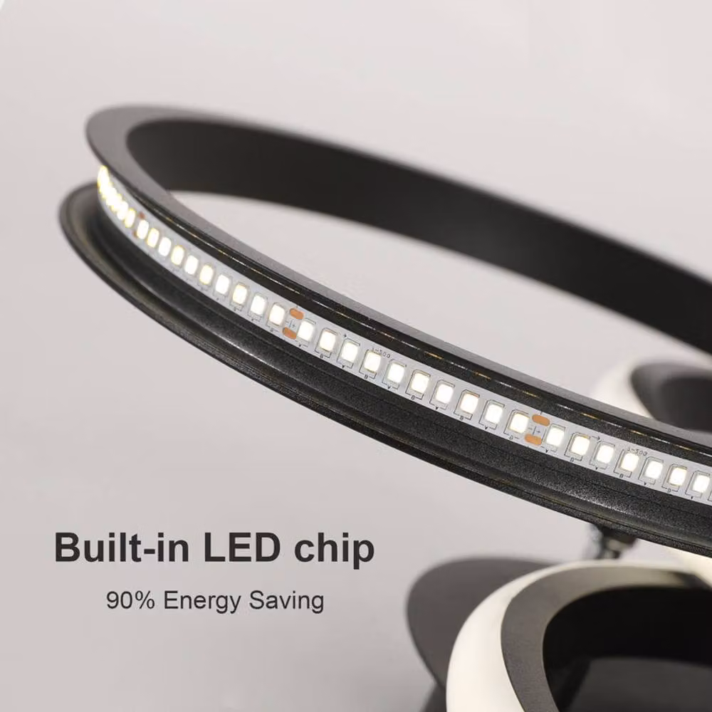 COMELY 42W Modern Round LED Dimmable Ceiling Light with Remote Control, Black – 6