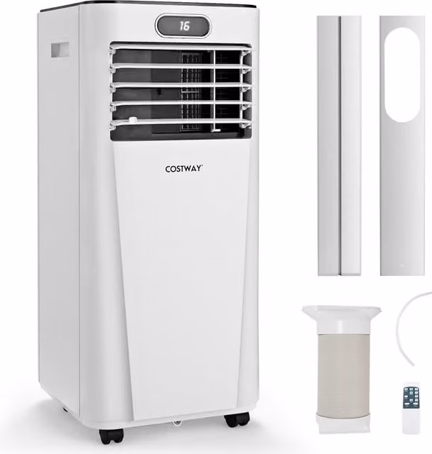 Costway 3-in-1 Portable Monobloc Air Conditioner with Remote Control and Sleep Mode, White