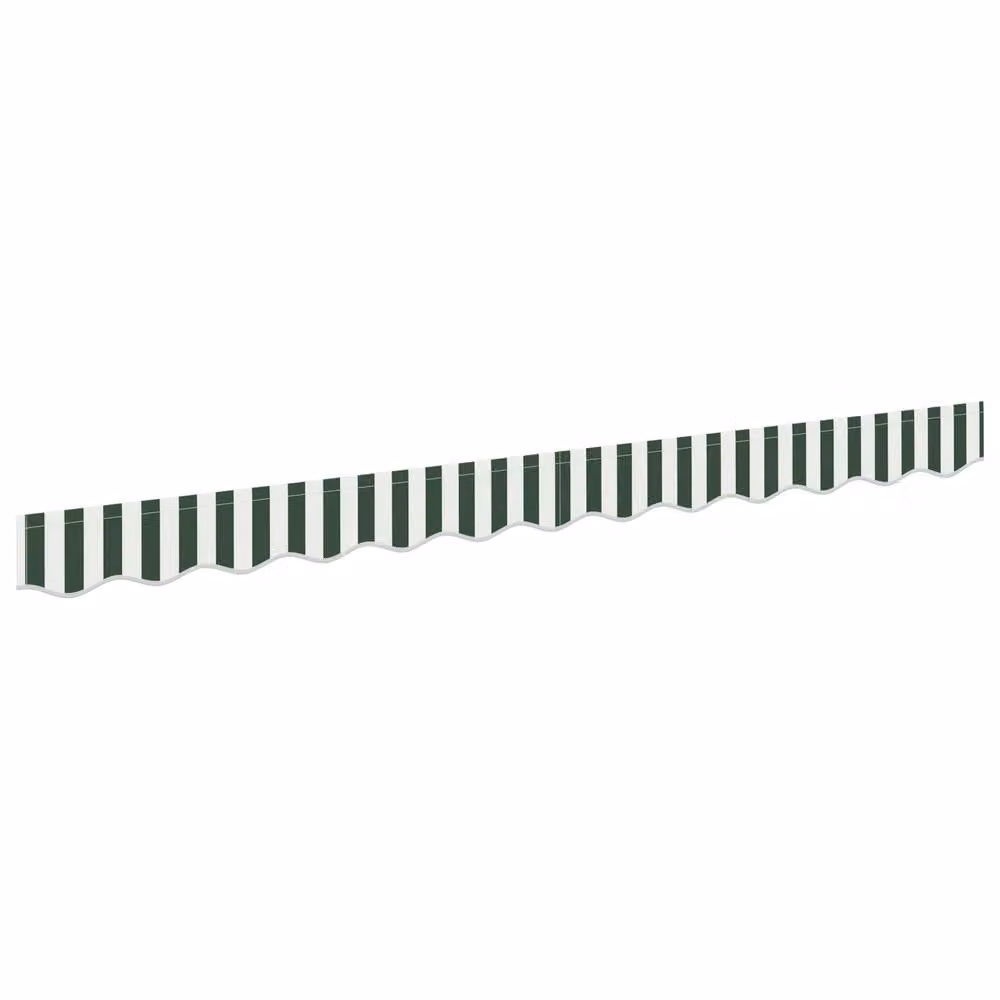 Berkfield Home Awning Valance in Green and White, W: 2.8 m, H: 0.2 m – 2