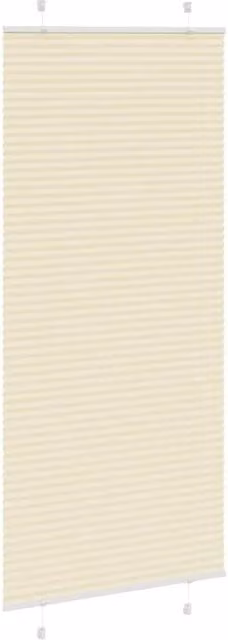 Berkfield Home Single Pleat Opaque Polyester Blind in Beige, W: 85 cm, H: 200 cm