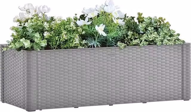 Berkfield Home Garden Raised Bed with Self Watering System, Grey, W: 100 cm, D: 43 cm, H: 33 cm – 1