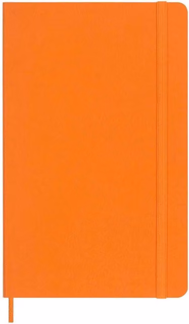 Moleskine Capri Soft Cover Notebook in Orange with Bookmark and Elastic Closure