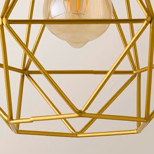 MiniSun Retro Style Gold Metal Basket Pendant Ceiling Light Shade, Shade Width: 23.5 cm – 2