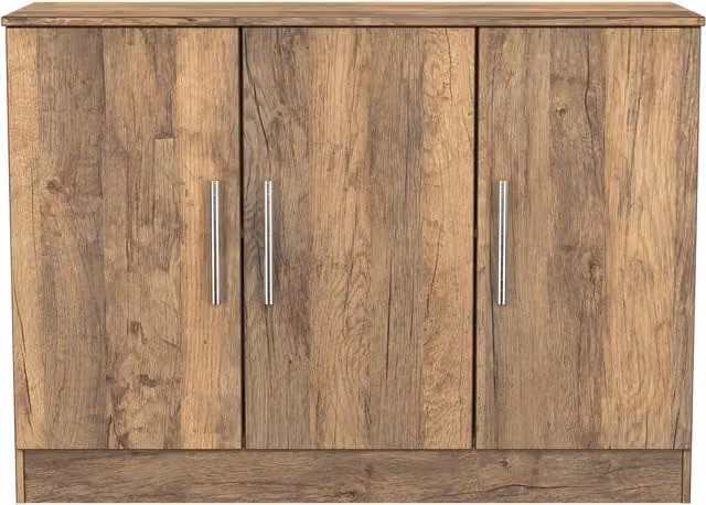 Ready Assembled 2 U Trent 3 Door Sideboard in Dark Brown – 1