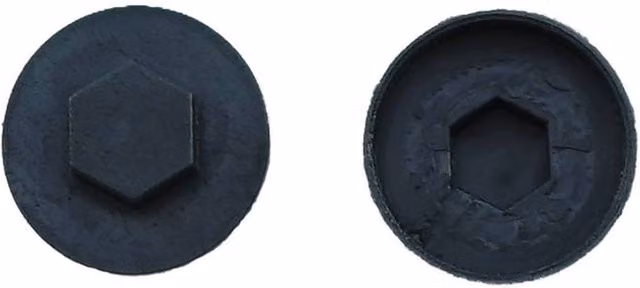 JCP Construction Products Anthracite Cover Caps 16mm, Black, Box of 1000