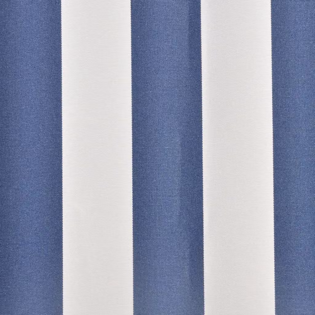 Berkfield Home Blue and White Polyester Awning Sunshade Canvas, W: 350 cm, D: 250 cm – 2