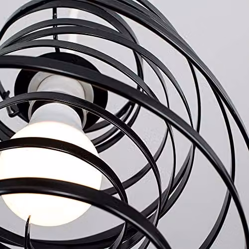 ValueLights Bensson Modern Black Metal LED Ceiling Pendant Shade, Shade Width: 30 cm – 5