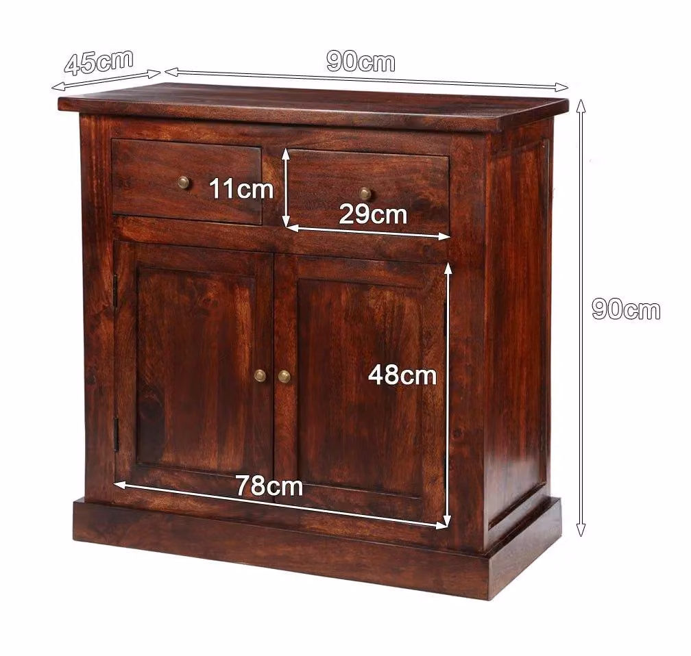 IH Design Mardig Mango Wood Sideboard in Brown with 2 Drawers – 3