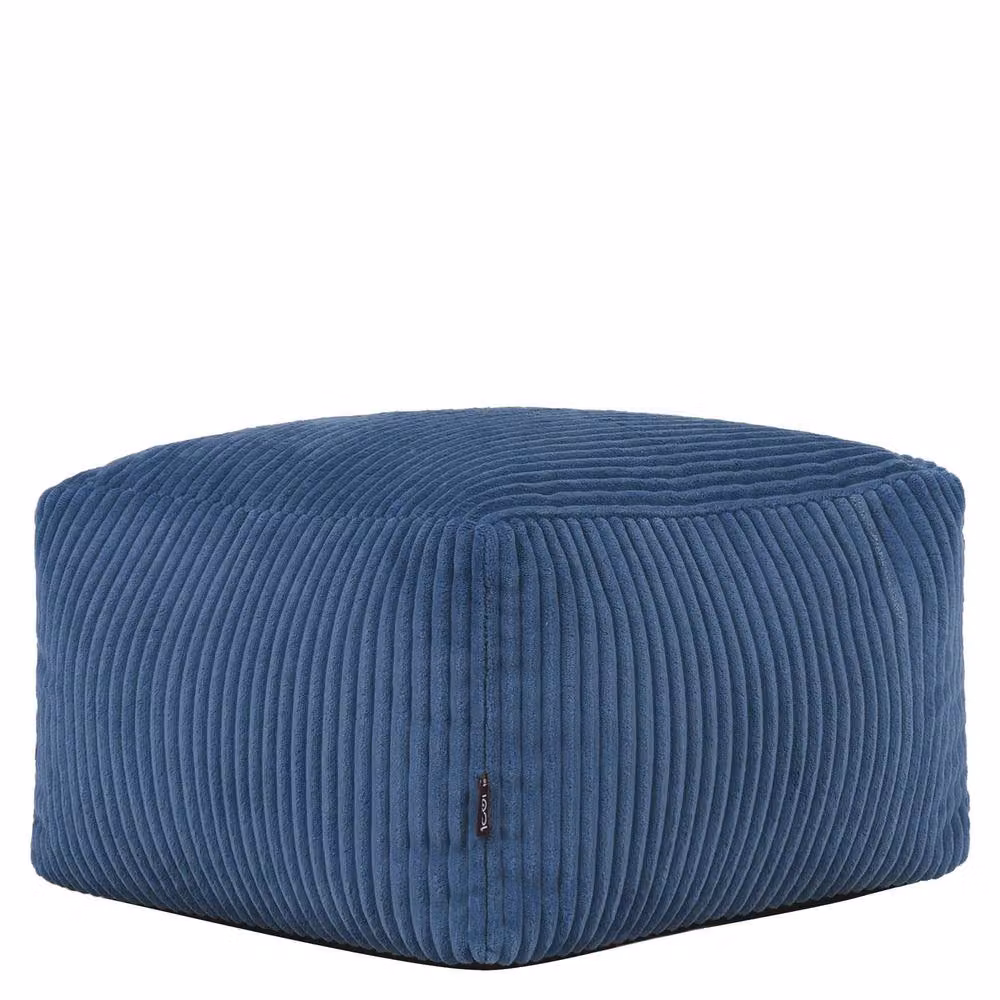 icon Amara Rectangular Cord Bean Bag Footstool in Blue, W/D/H: 40 x 40 x 24 cm – 2
