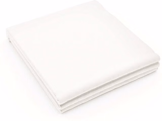 Bedeck of Belfast 200 Thread Count White Cotton Percale Super Kingsize Flat Sheet, W: 200 cm x D: 200 cm