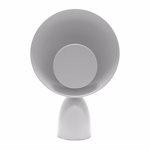 ValueLights Saffy Grey Metal Integrated LED Table Lamp with Round Shade and Warm White Light