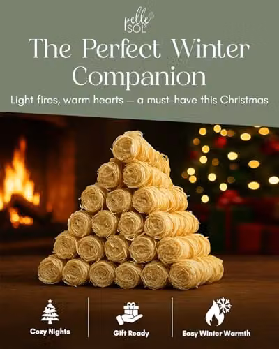 Pelle & Sol Natural Wood Firelighters, 200 Pack, Brown – 3