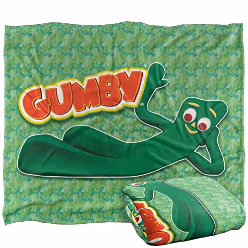 Gumby Chilling Silky Touch Super Soft White Fleece Throw Blanket W/D/H: 152 x 127 cm
