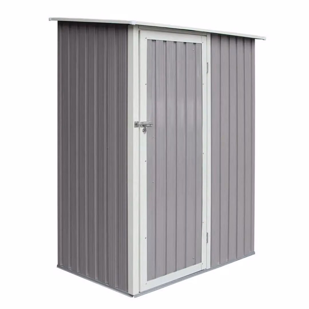 Rowlinsons Trentvale Metal Pent Shed in Grey, W: 143 cm, D: 89 cm, H: 186 cm – 5