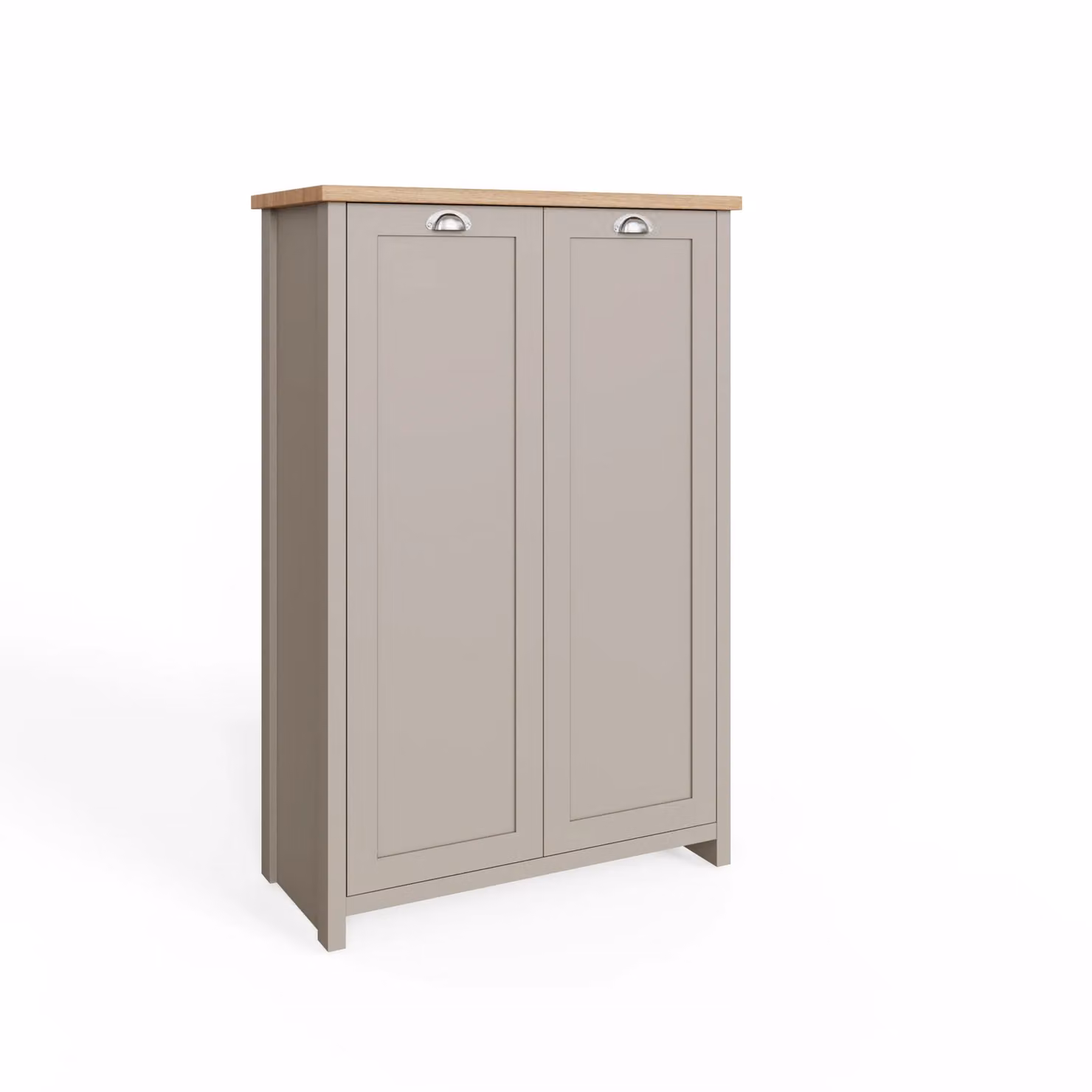GFW Lancaster 2 Door Grey Matt Shoe Cabinet – 3