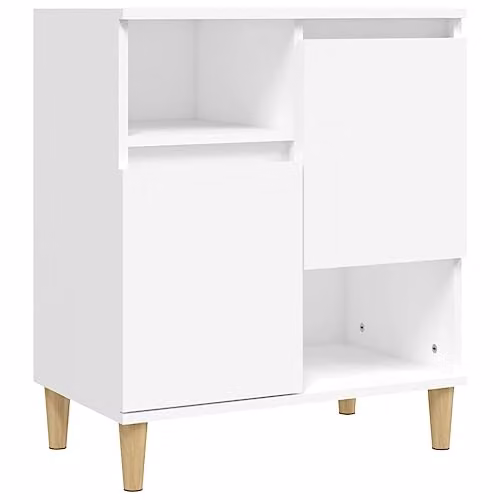 vidaXL White Matt Engineered Wood Sideboard W/D/H: 60 x 35 x 70 cm
