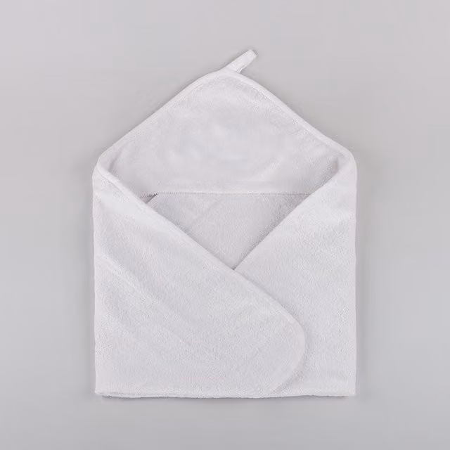 Junior Joy White Hooded Towel