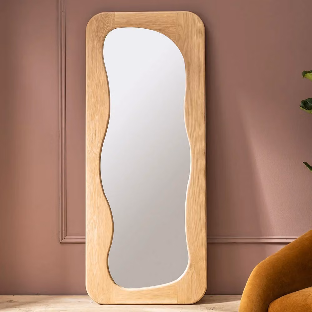 Atkin & Thyme Finn Full Length Scandinavian Hanging Mirror, Brown, H 145 x W 51.5 x D 3 cm