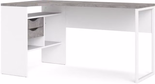 Furniture To Go Function Plus Modern Corner Desk in White