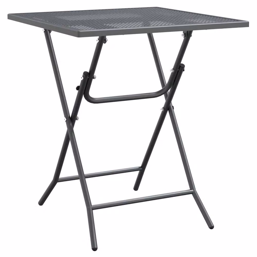 Berkfield Home Garden Modern Metal Wire Mesh Table in Anthracite Black, W/D/H: 60 x 60 x 72 cm – 2