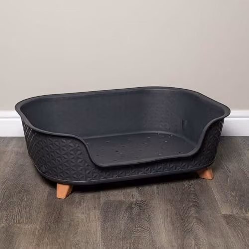Samuel ALEXANDER Grey Plastic Raised Pet Basket with Legs W: 77 cm, D: 58 cm – 2
