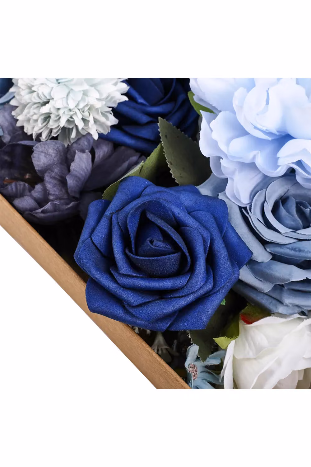 Living and Home Blue and White Mixed Floral Fake Flower Gift Box – 4