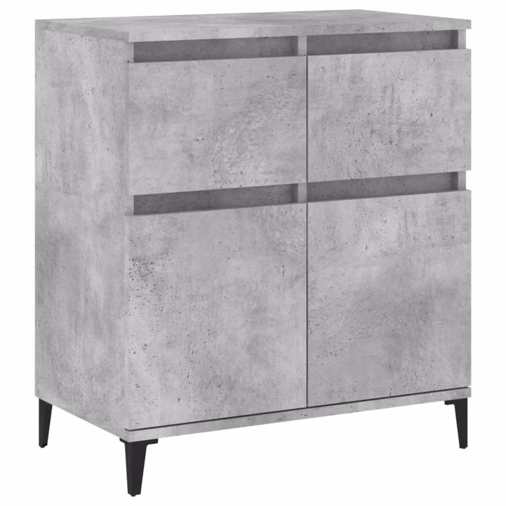 Berkfield Home Sideboard in Concrete Grey, W: 60 cm, D: 35 cm, H: 70 cm – 2