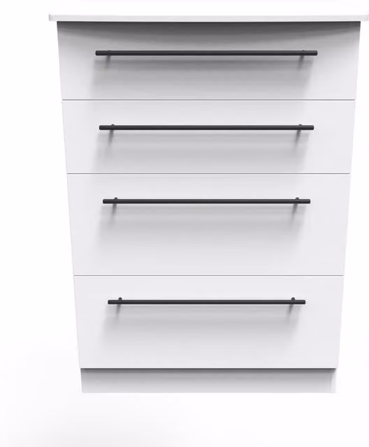 2 U Howard 4 Drawer Deep Chest in White