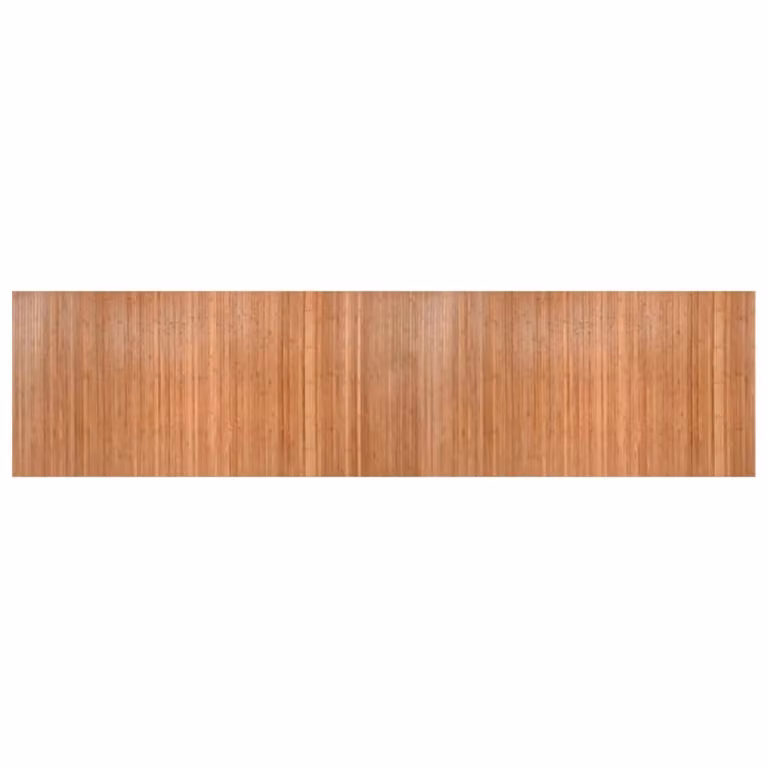 Berkfield Home Rectangular Nature Bamboo Rug in Brown, W: 100 cm, L: 400 cm