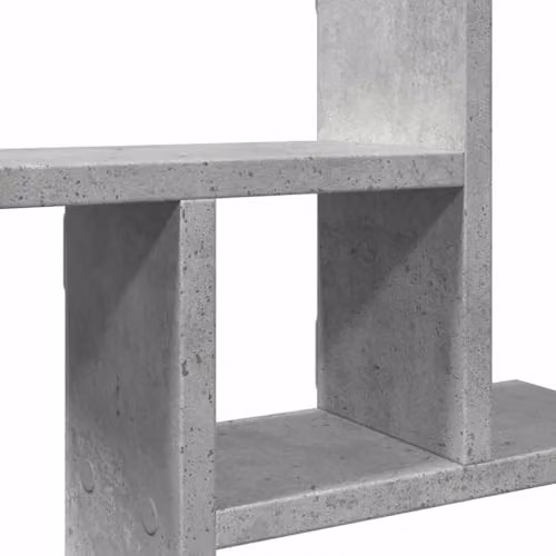 vidaXL Set of 2 Wall Mounted Shelves in Concrete Grey, Engineered Wood, W: 38 cm, D: 12 cm, H: 38 cm – 2