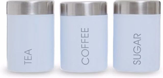 Orsina White Enamel and Stainless Steel Tea, Coffee and Sugar Set – 1