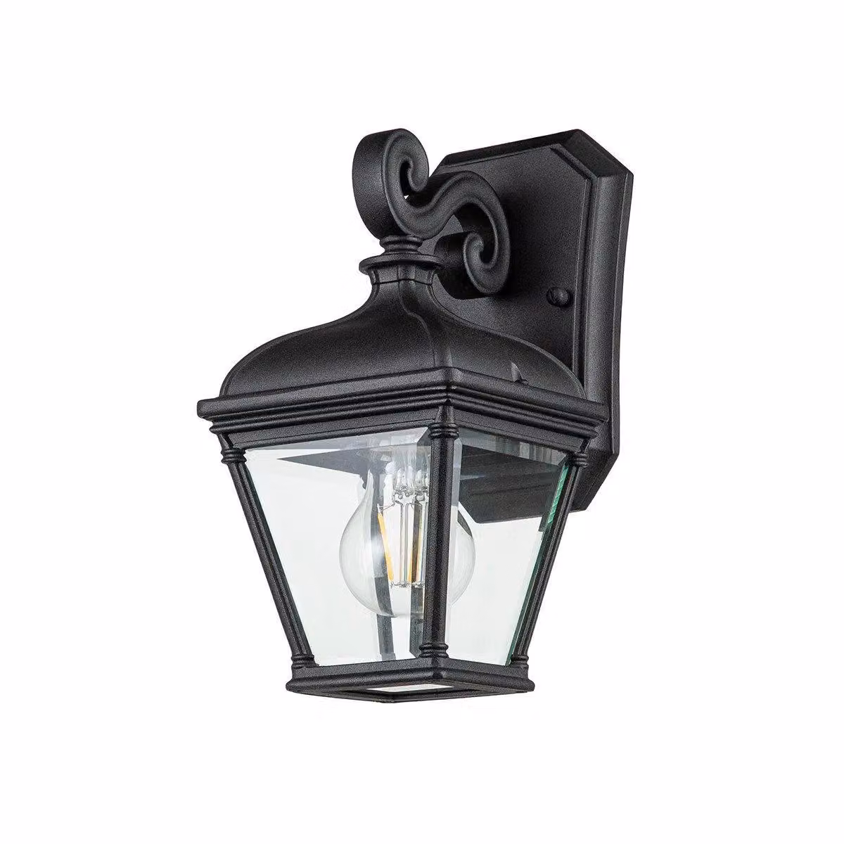 Netlighting Bayview Black Outdoor Wall Lantern with Transparent Glass and Aluminium Body, IP44 – 2