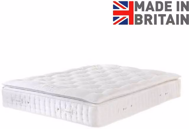 Casani Jubilee Pillow Top Single Size Pocket Spring Mattress, White, W/D/H: 90 x 200 x 33 cm